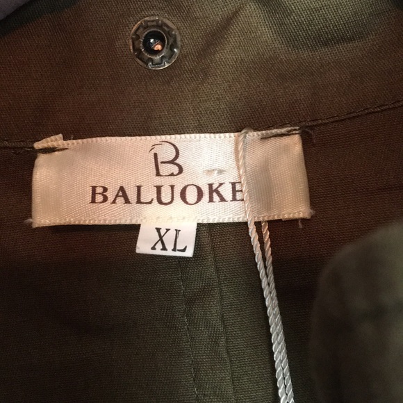 NWT BALUOKE Zip-Up Cargo/Military Style Jacket Size XL - Picture 6 of 16